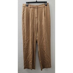 *NEW* J.Crew Women BX578 Wide Leg Pleated Twill Trouser Pants Tan Brown Size 6